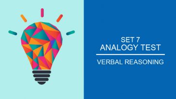 verbal reasoning - Analogy test Set 7