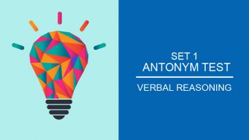 verbal reasoning - Antonym test Set 1