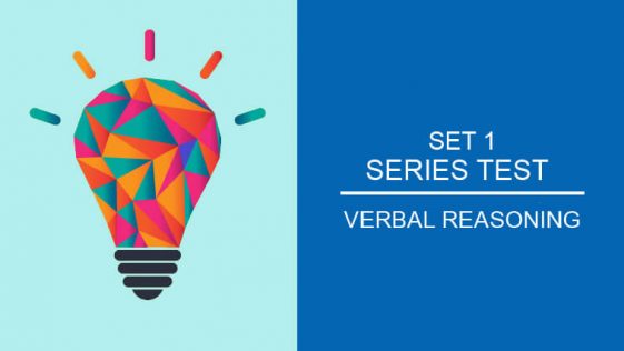 verbal reasoning - series Test 1