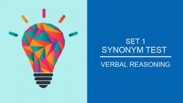 verbal reasoning - synonym Test 1