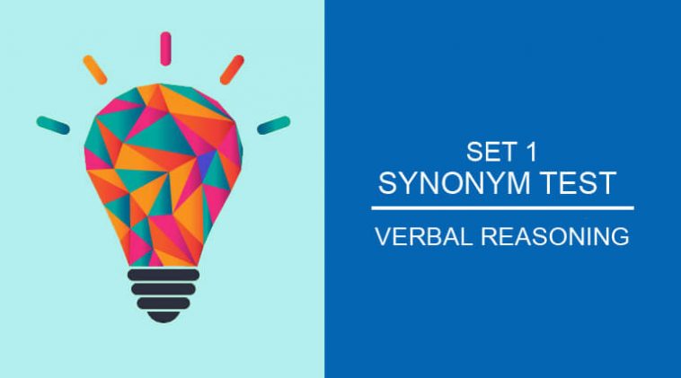 verbal reasoning - synonym Test 1